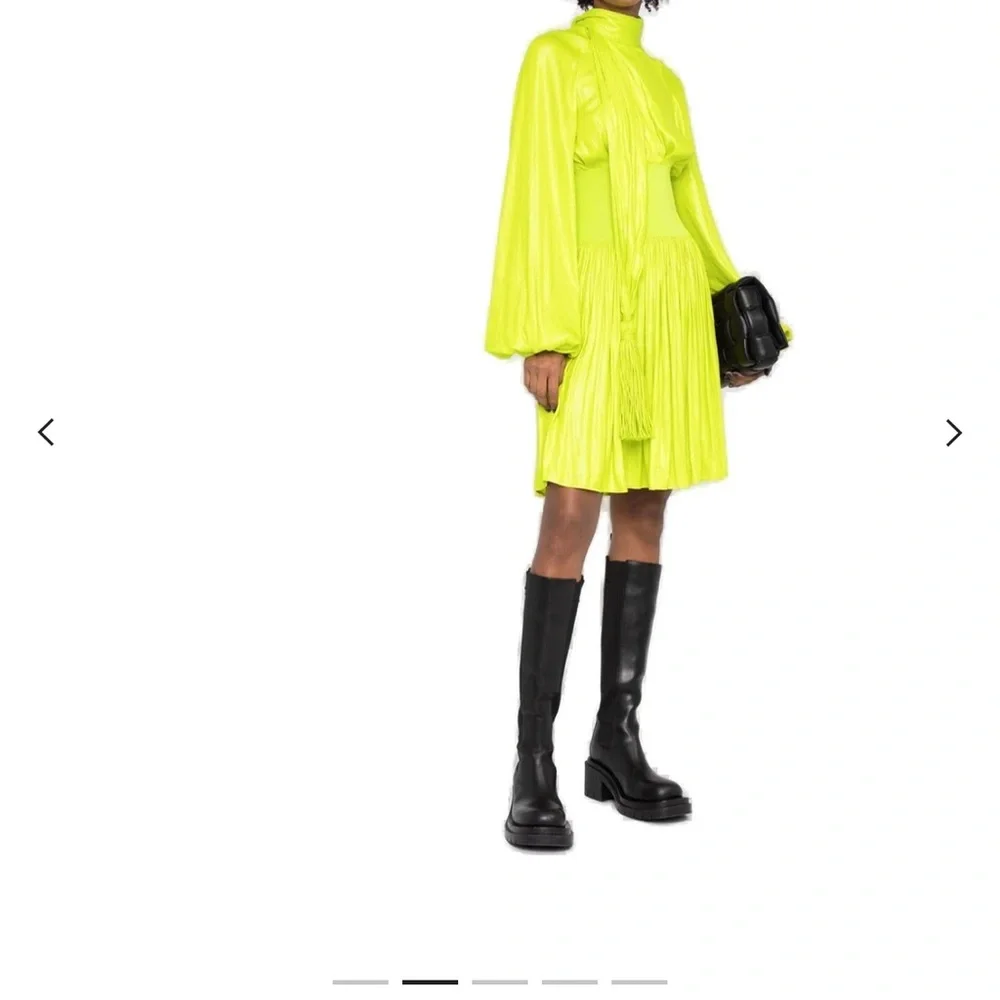 NWT Bottega Veneta Lime Green Women's Dress - Picture 6 of 8
